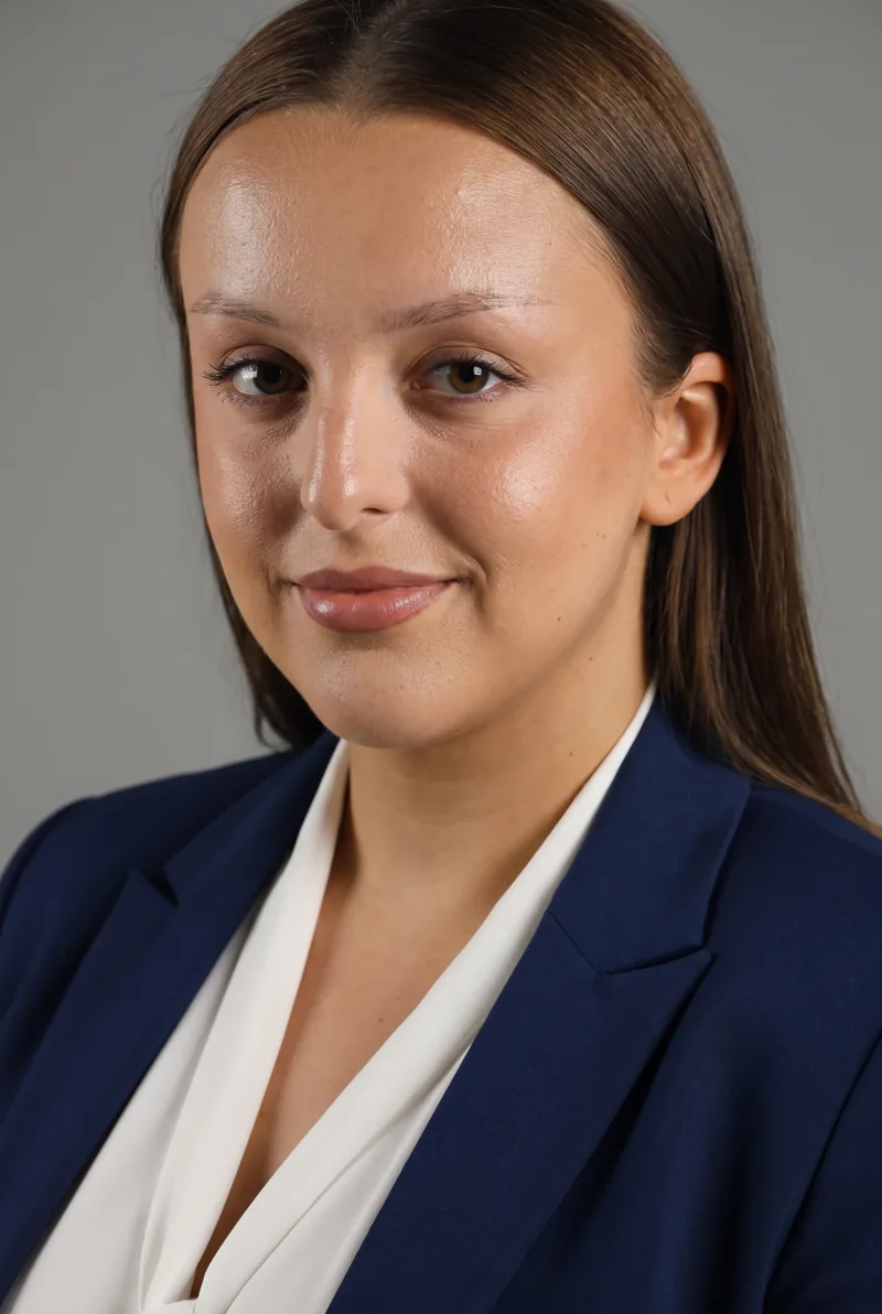 AI-generated portrait of Abbey Stone, keynote speaker