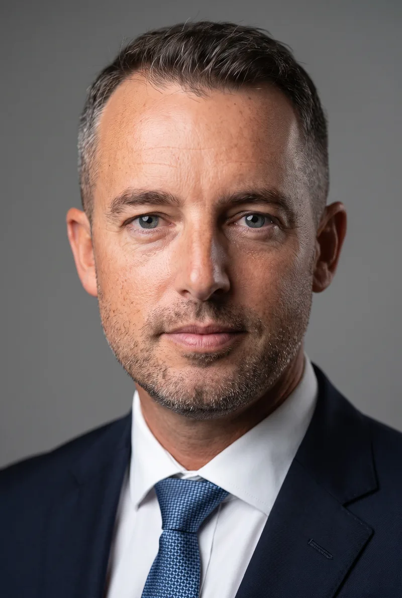 AI-generated portrait of Adam Axford, keynote speaker