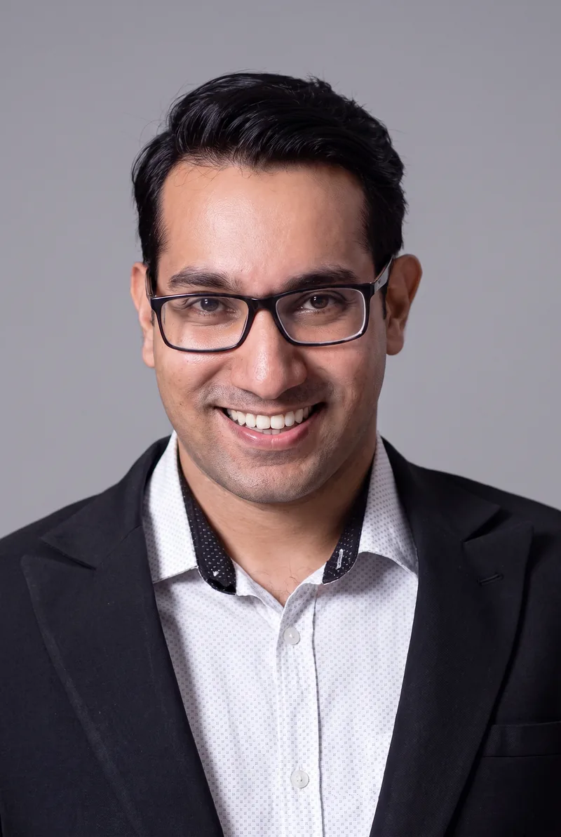 AI-generated portrait of Akash Karia, keynote speaker