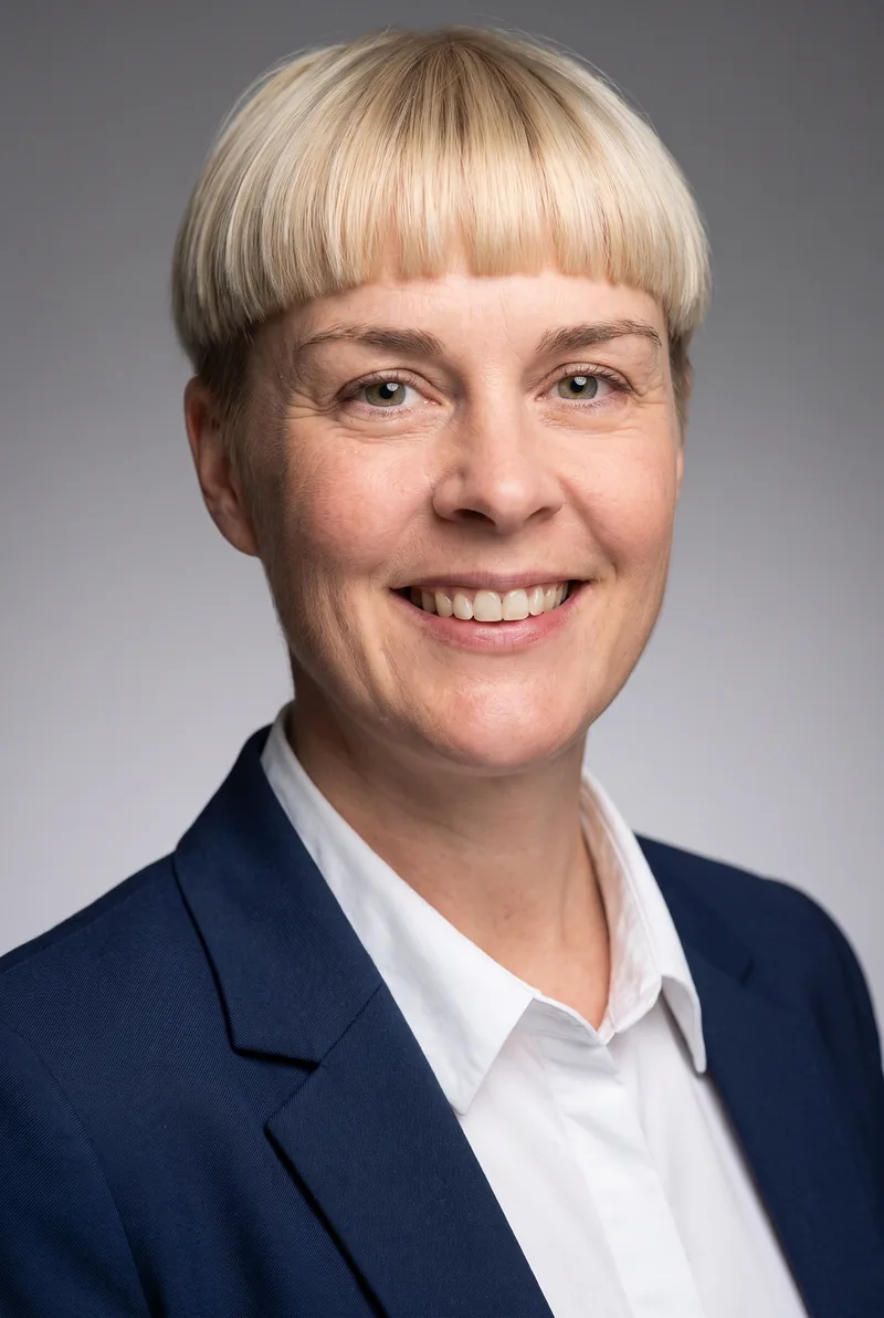 AI-generated portrait of Alexandra Hudson, keynote speaker