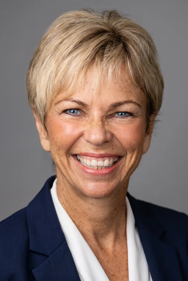 AI-generated portrait of Amanda Gore, keynote speaker