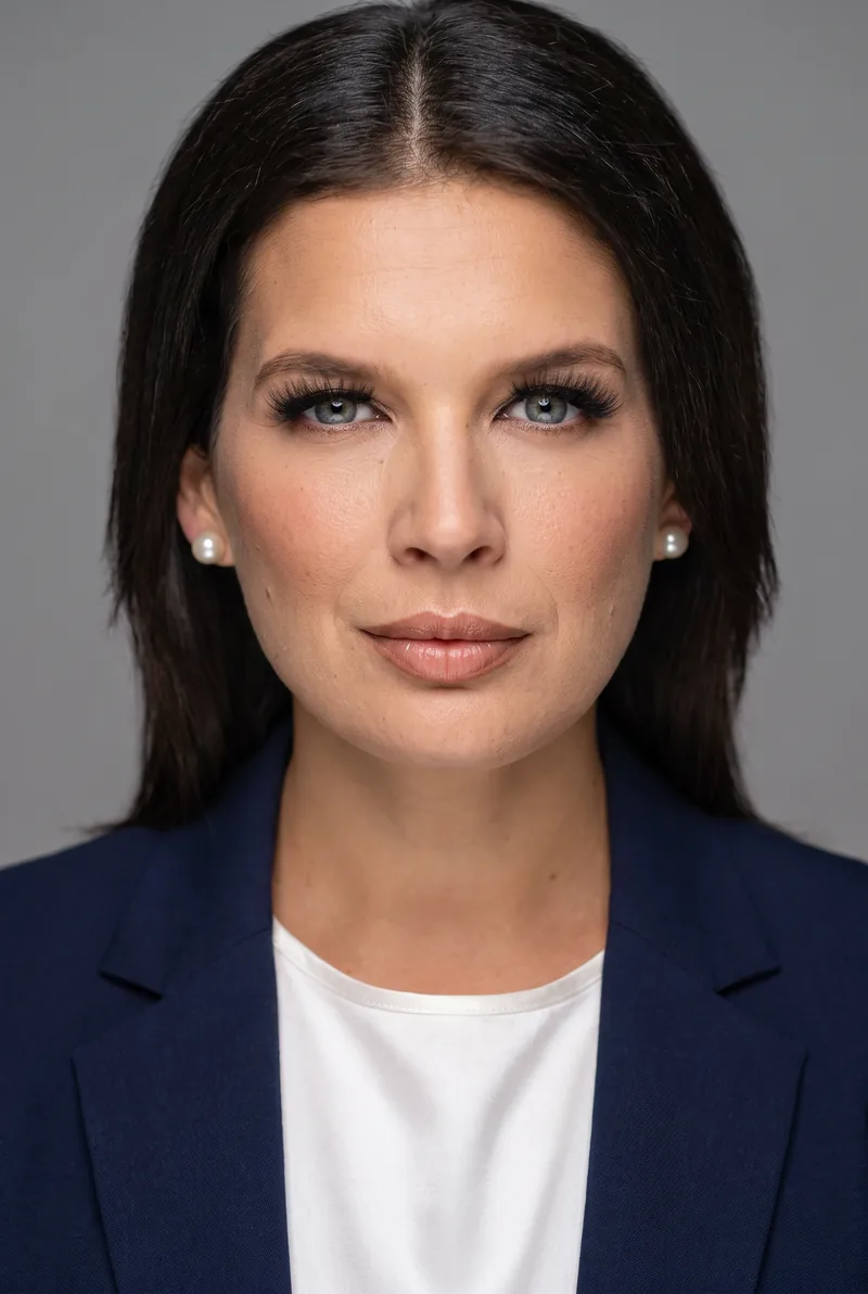 AI-generated portrait of Amelia Brace, keynote speaker