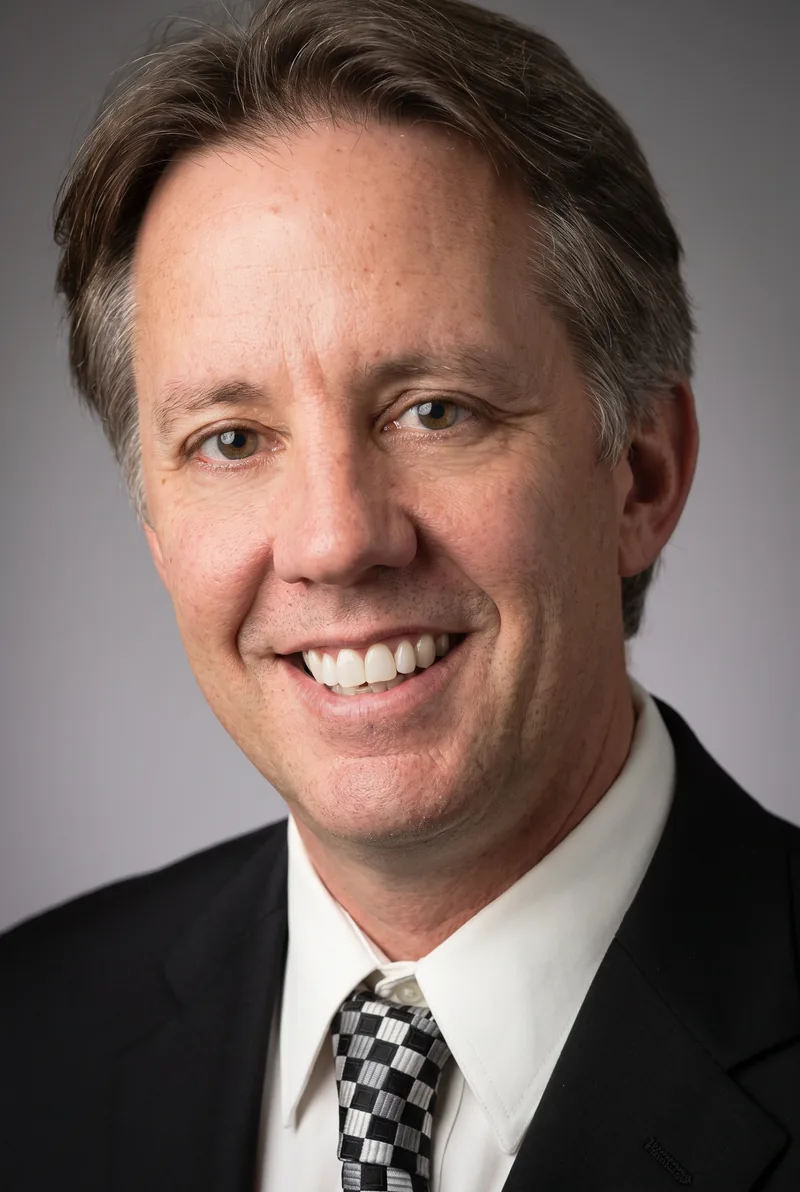 AI-generated portrait of Andrew Benefield, keynote speaker