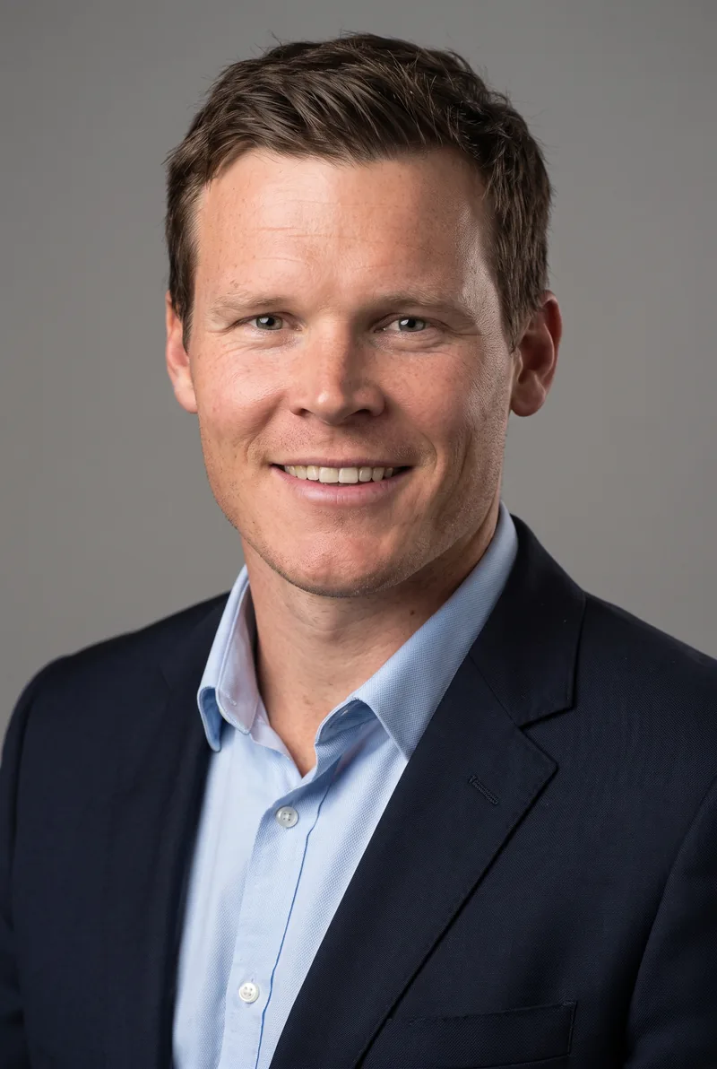 AI-generated portrait of Andrew Edmondson, keynote speaker