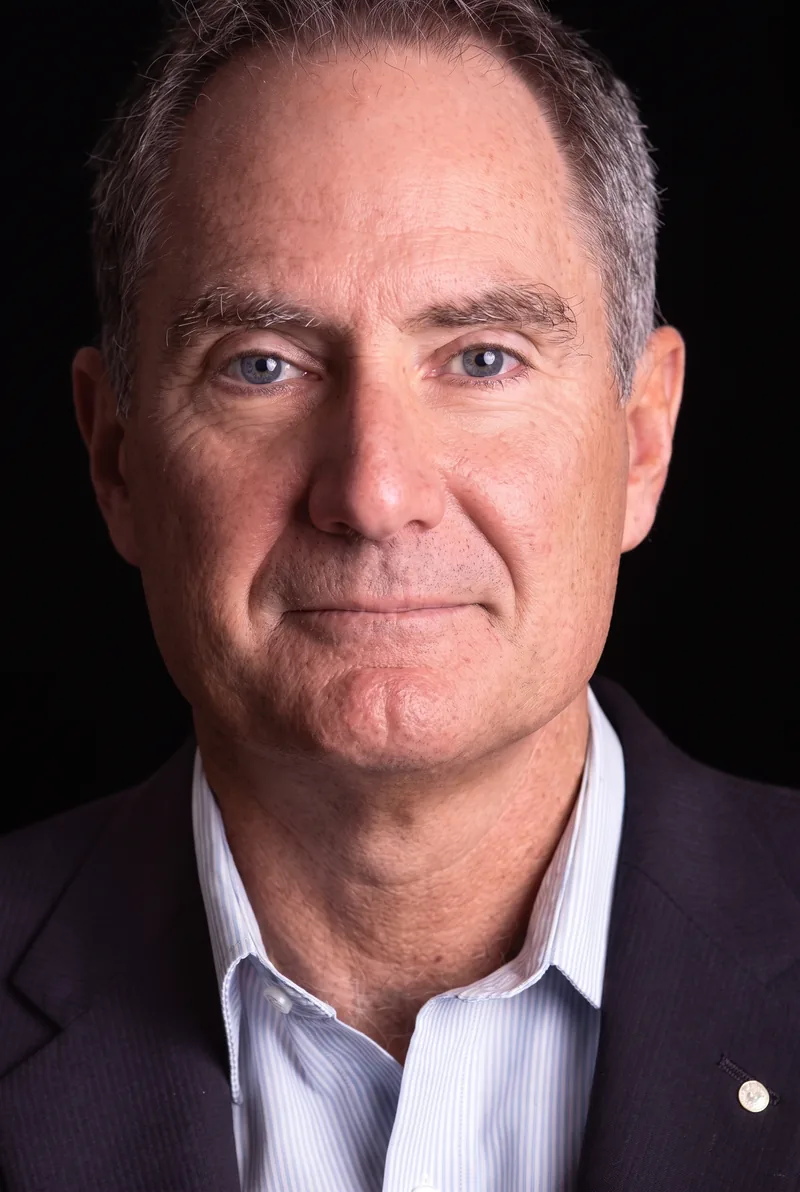 AI-generated portrait of Andrew Lock OAM, keynote speaker