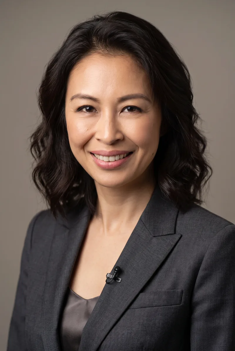 AI-generated portrait of Angie Lau, keynote speaker