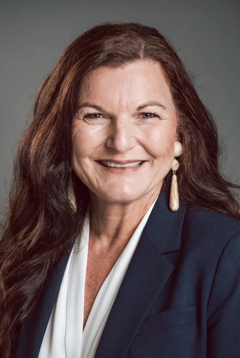 AI-generated portrait of Annie Gibbins, keynote speaker