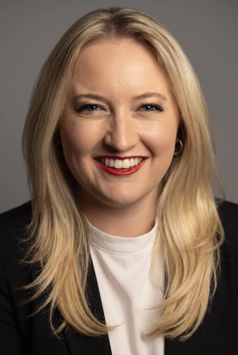 AI-generated portrait of Ashley Fell, keynote speaker