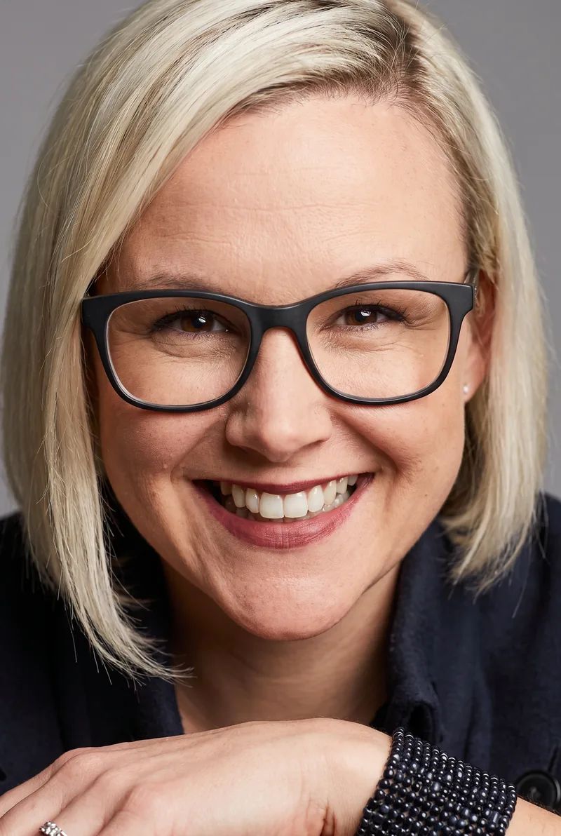 AI-generated portrait of Bec Derrington, keynote speaker