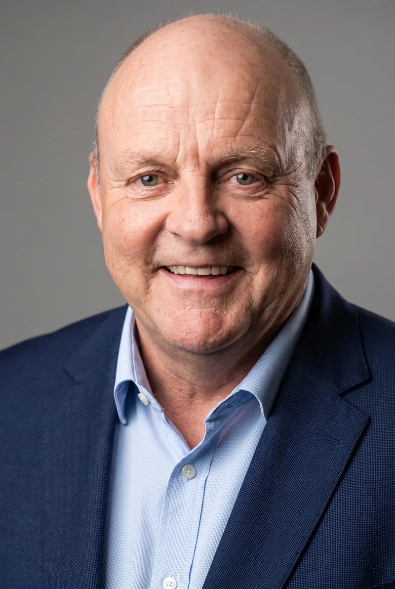 AI-generated portrait of Billy Brownless, keynote speaker
