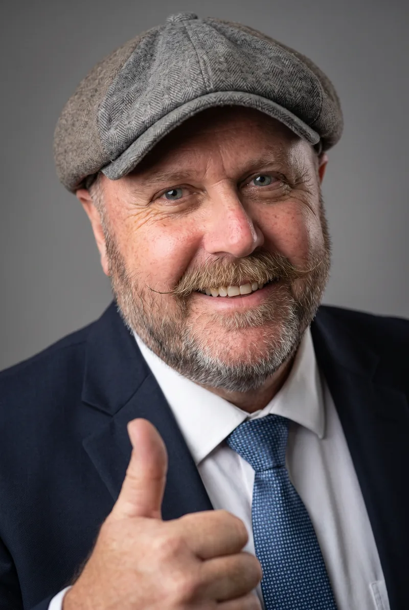 AI-generated portrait of Brett Bower, keynote speaker
