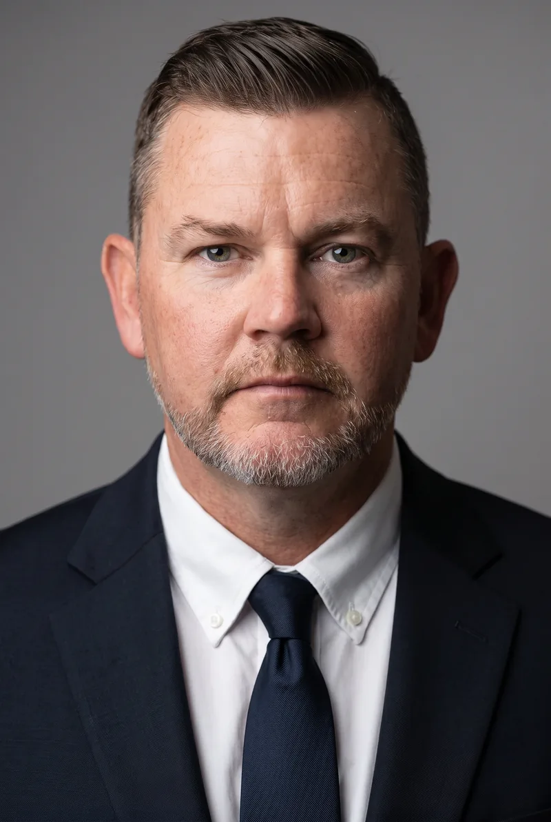 AI-generated portrait of Brett Murray OAM, keynote speaker