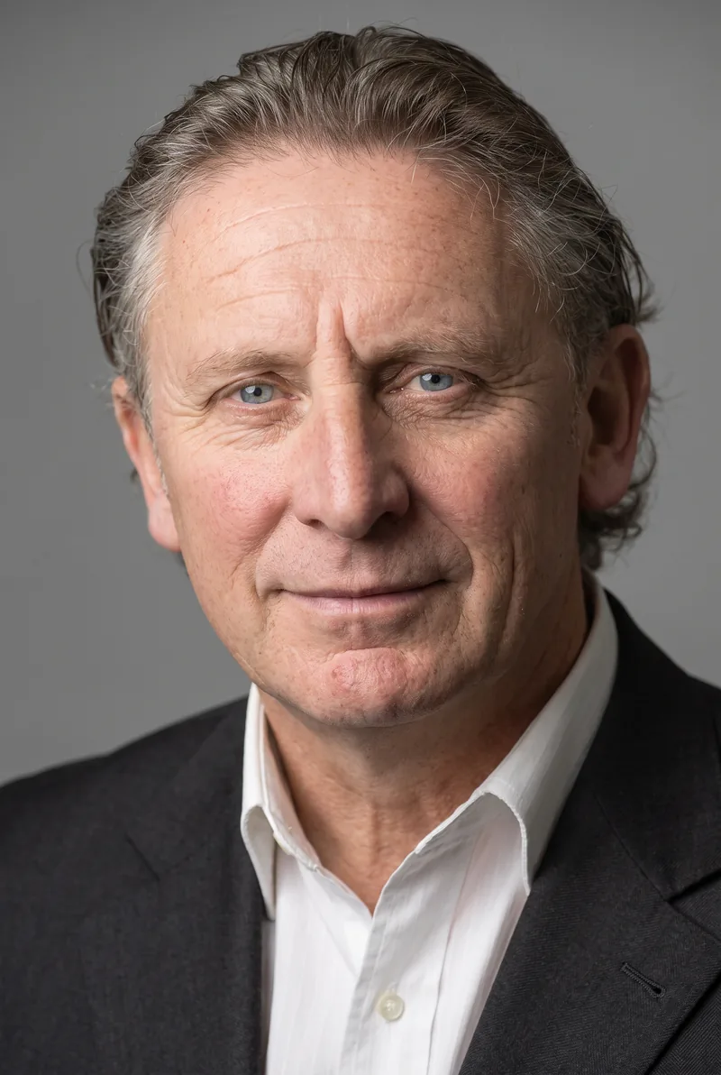 AI-generated portrait of Brian Haratsis, keynote speaker