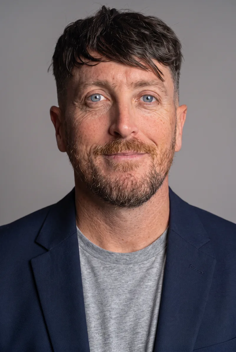 AI-generated portrait of Brian Shields, keynote speaker