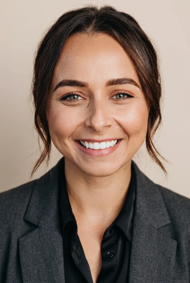 AI-generated portrait of Brooke Blurton, keynote speaker