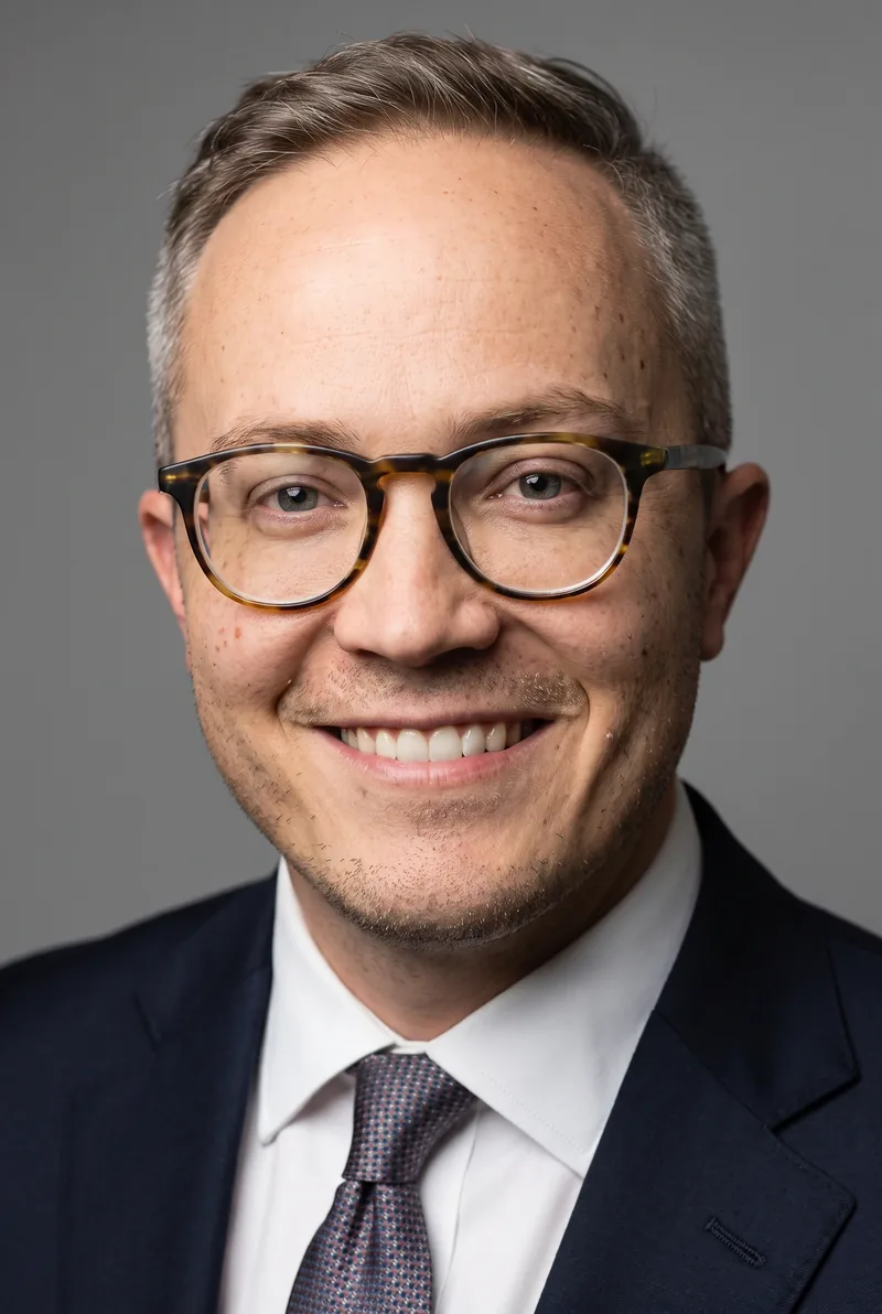 AI-generated portrait of Caleb Gardner, keynote speaker