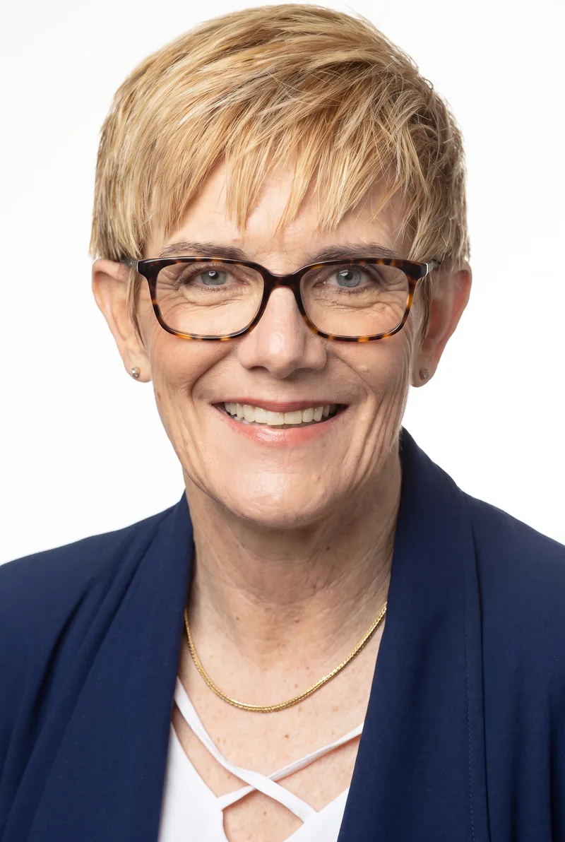 AI-generated portrait of Carol Cooke AM PLY, keynote speaker