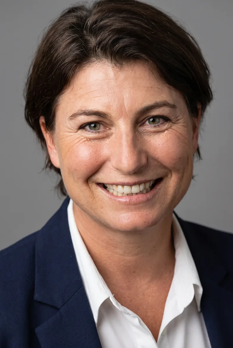 AI-generated portrait of Catherine Marriott OAM, keynote speaker