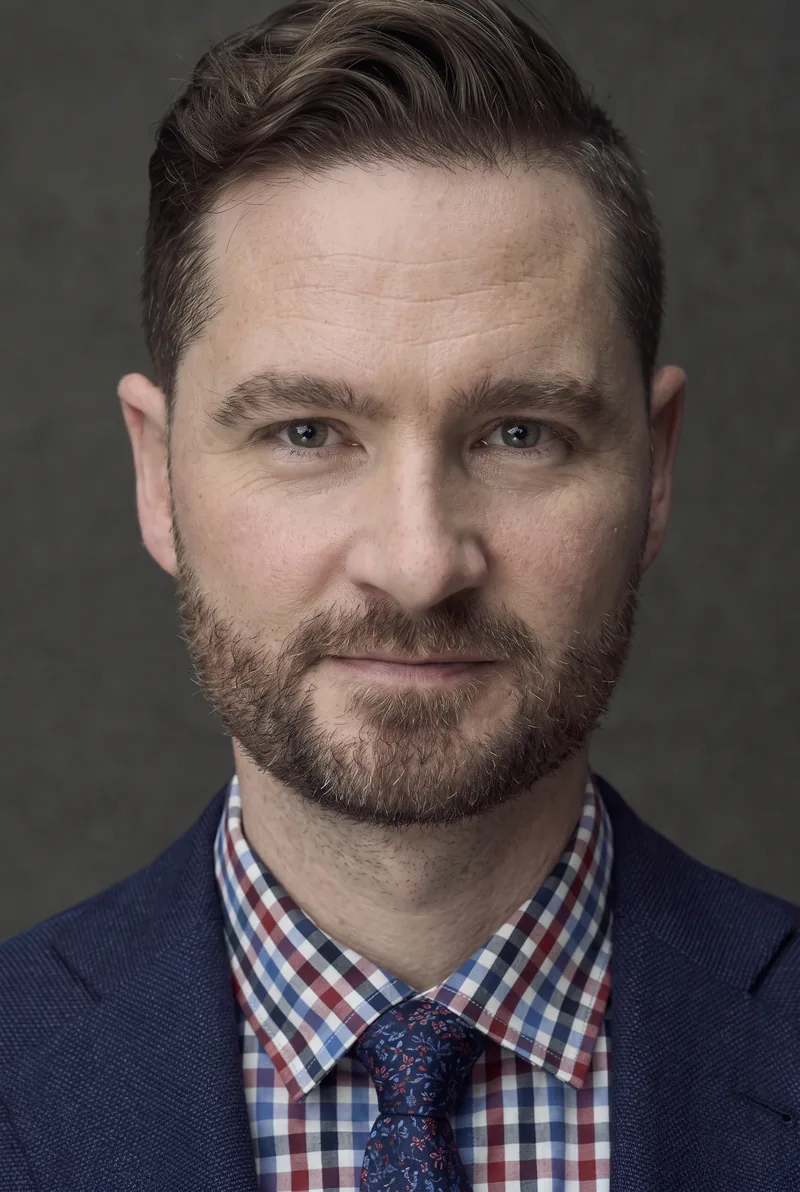 AI-generated portrait of Charlie Pickering, keynote speaker