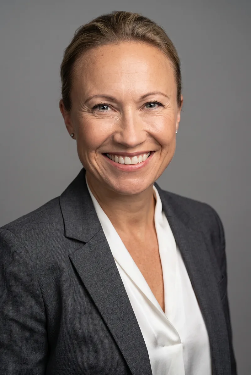 AI-generated portrait of Charlotte Middleton, keynote speaker