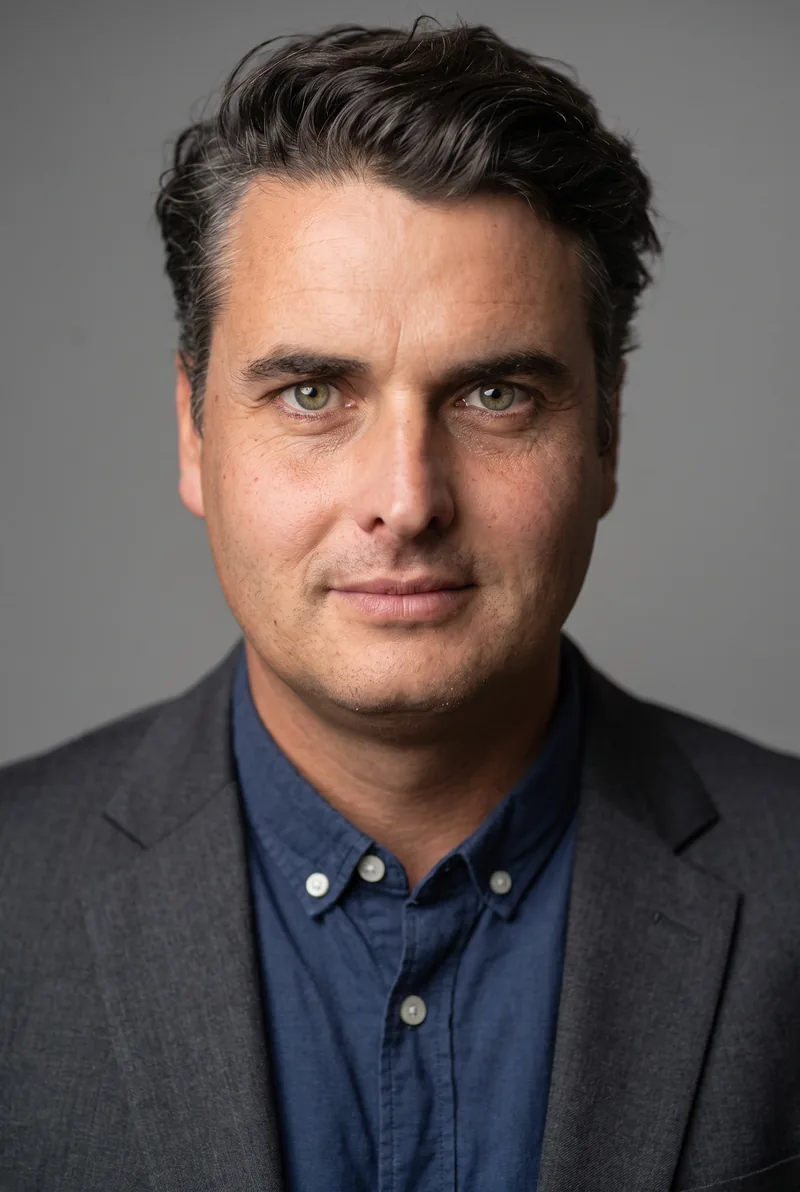 AI-generated portrait of Chris Blowes, keynote speaker