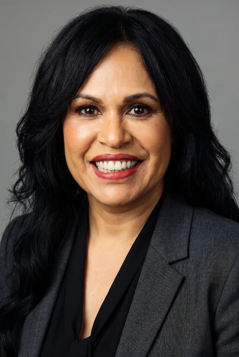 AI-generated portrait of Christine Anu, keynote speaker