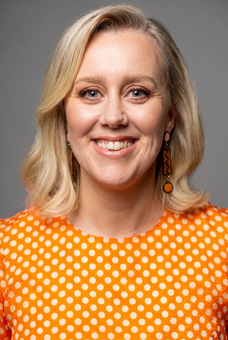 AI-generated portrait of Claire Hooper, keynote speaker