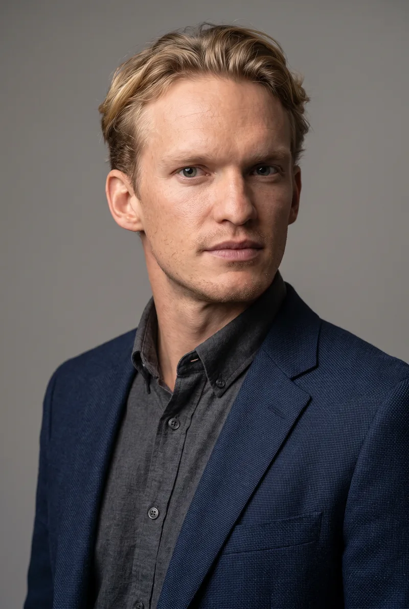 AI-generated portrait of Cody Simpson, keynote speaker