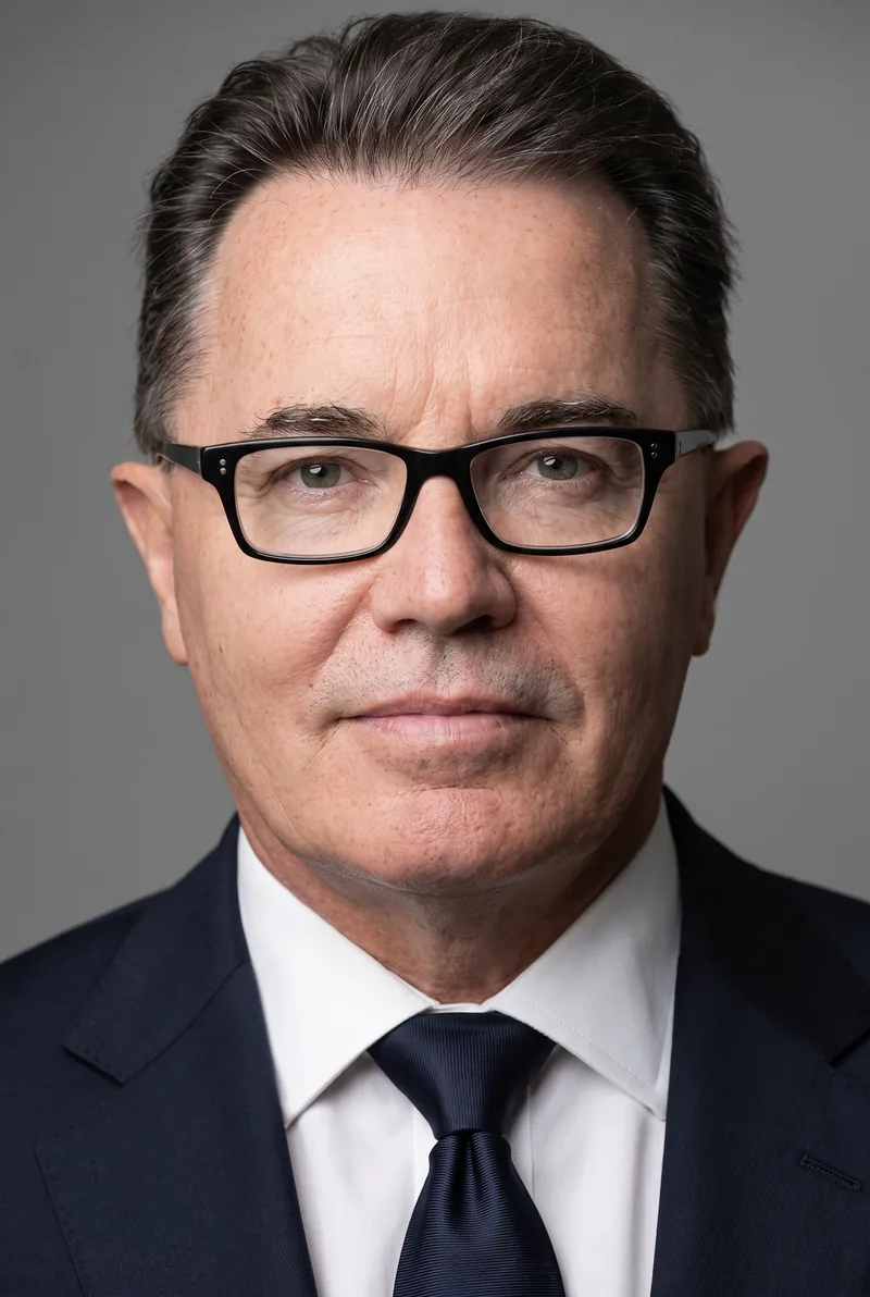 AI-generated portrait of Colin James, keynote speaker