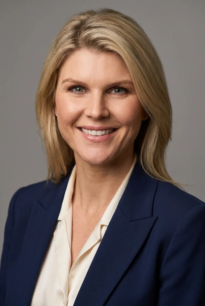 AI-generated portrait of Courtney Roulston, keynote speaker