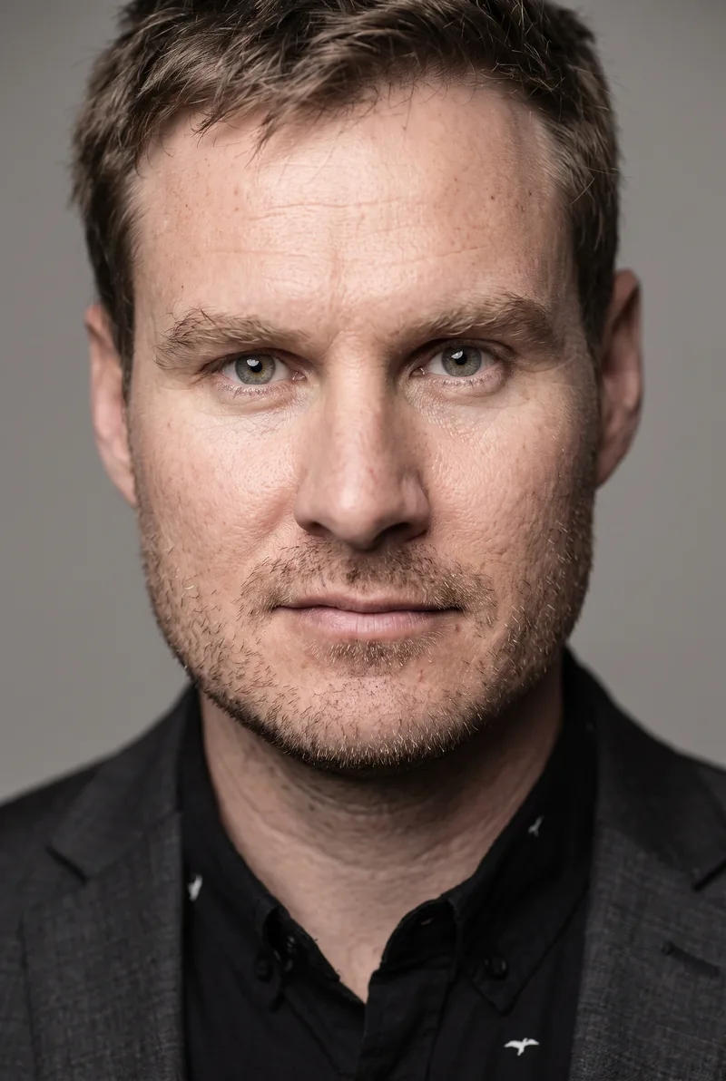 AI-generated portrait of Damien Power, keynote speaker