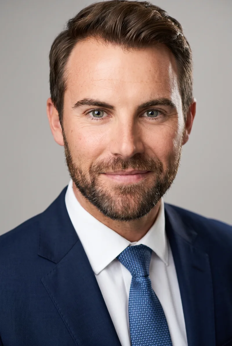 AI-generated portrait of Daniel MacPherson, keynote speaker
