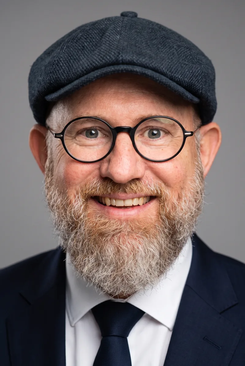 AI-generated portrait of Darren Fleming, keynote speaker