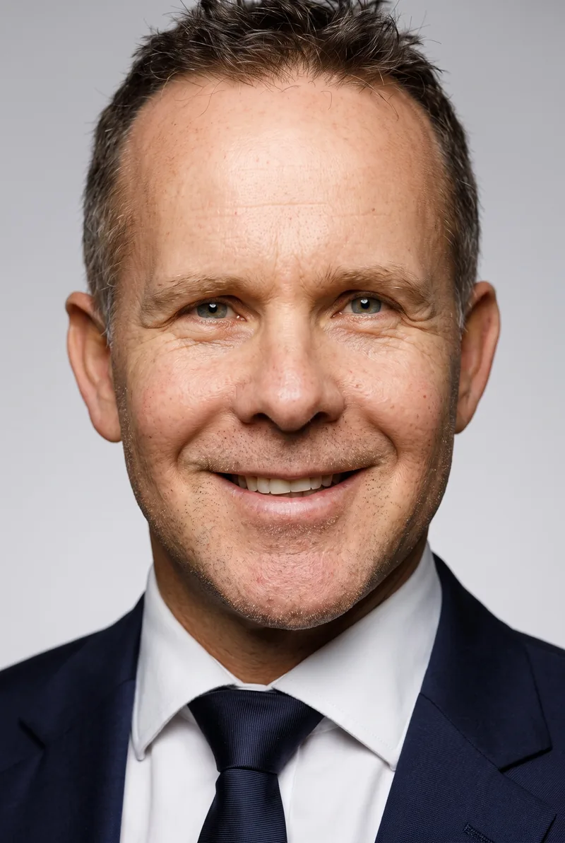 AI-generated portrait of Darren Gorelick, keynote speaker