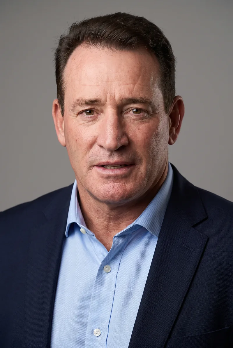 AI-generated portrait of David Campese, keynote speaker