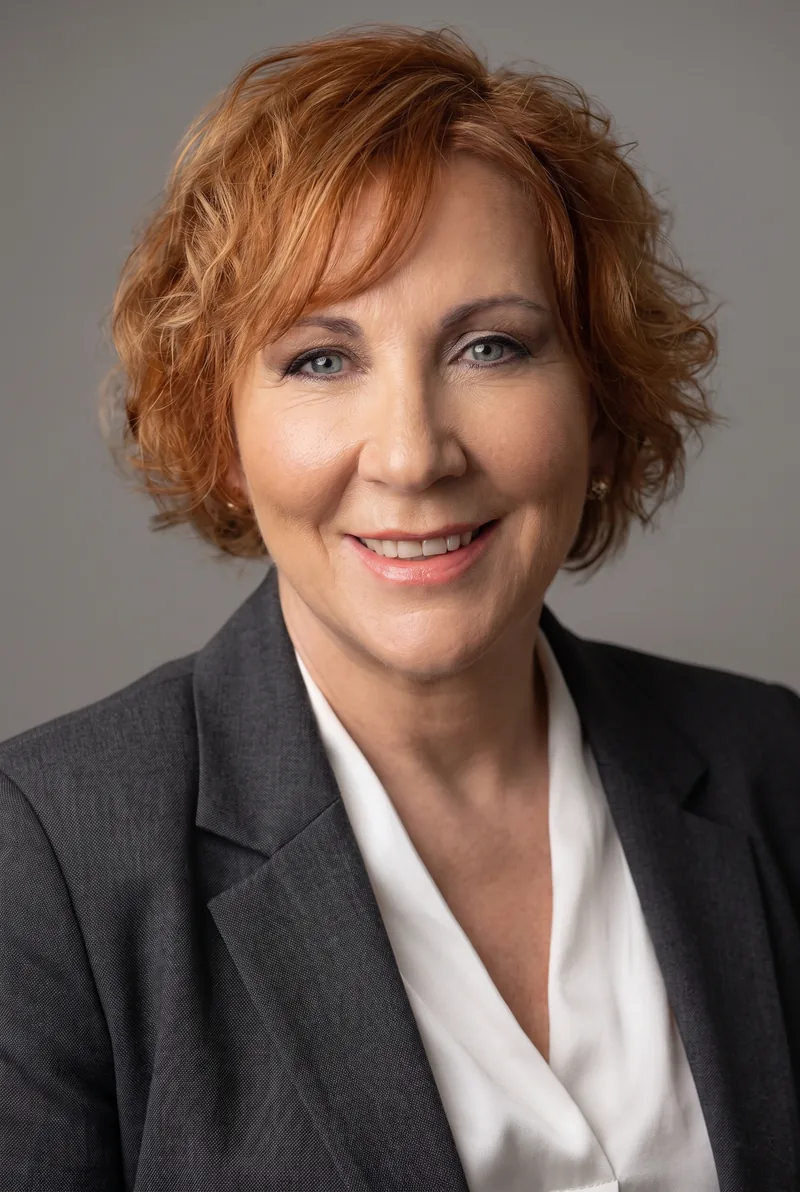 AI-generated portrait of Deb Farnworth Wood, keynote speaker