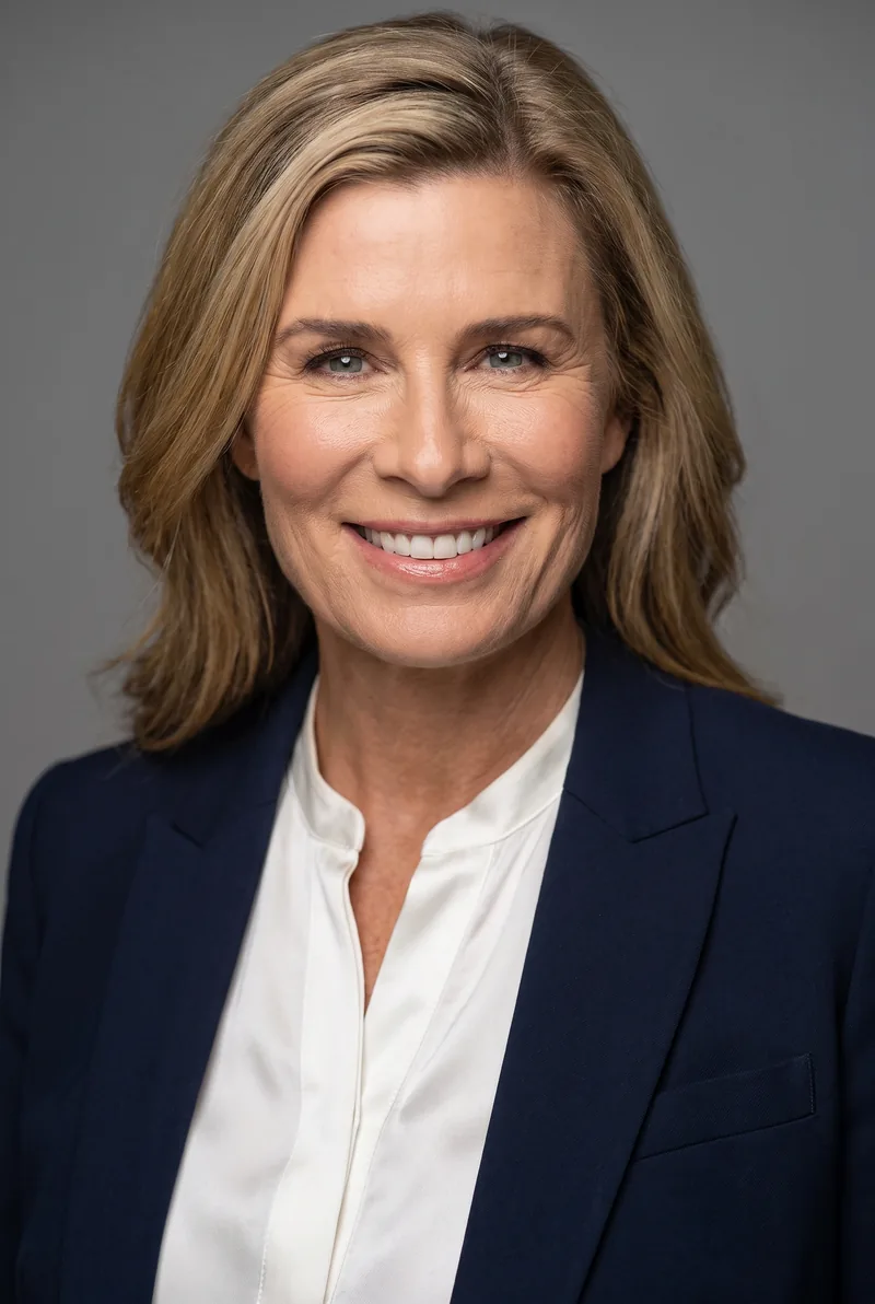 AI-generated portrait of Deborah Hutton, keynote speaker