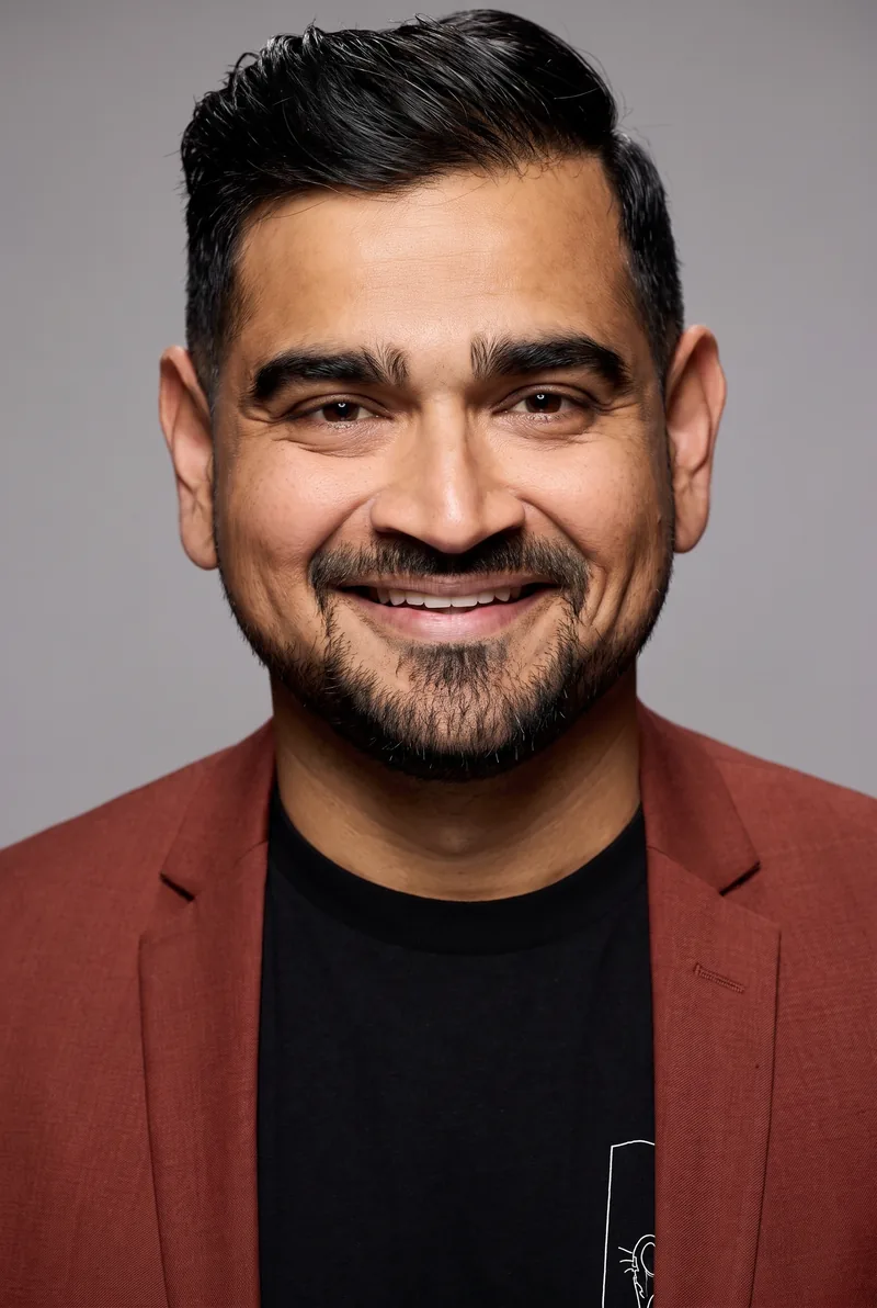 AI-generated portrait of Dilruk Jayasinha, keynote speaker