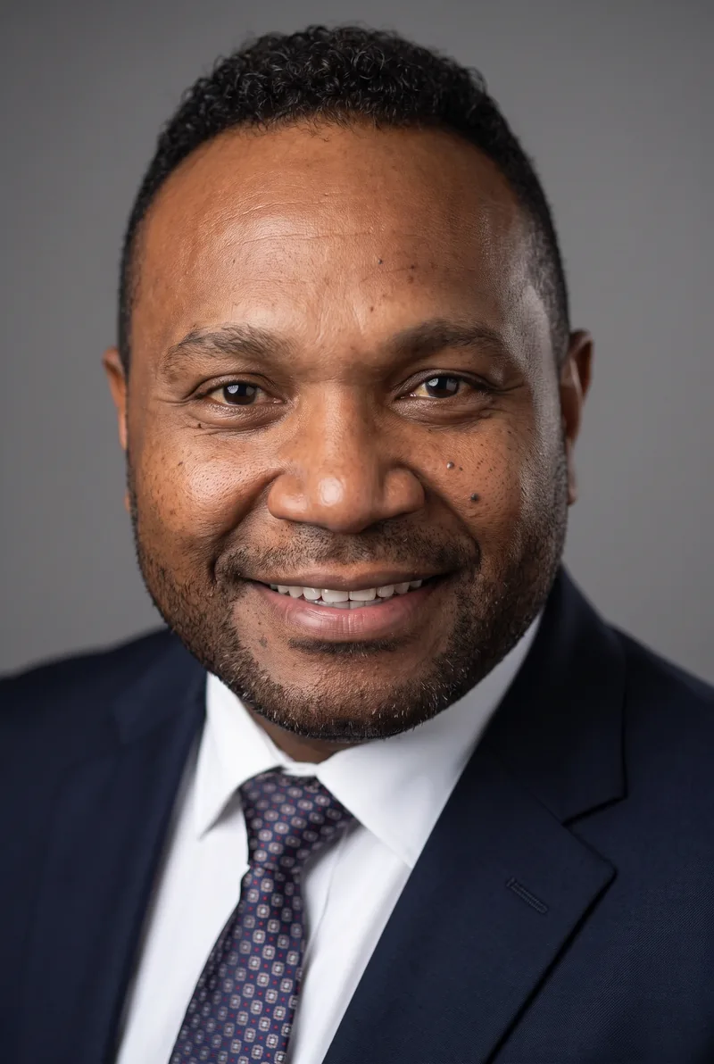 AI-generated portrait of Dion Devow, keynote speaker