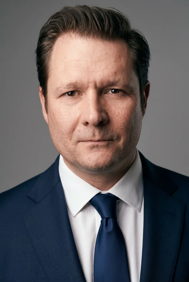 AI-generated portrait of Dirk Ahlborn, keynote speaker