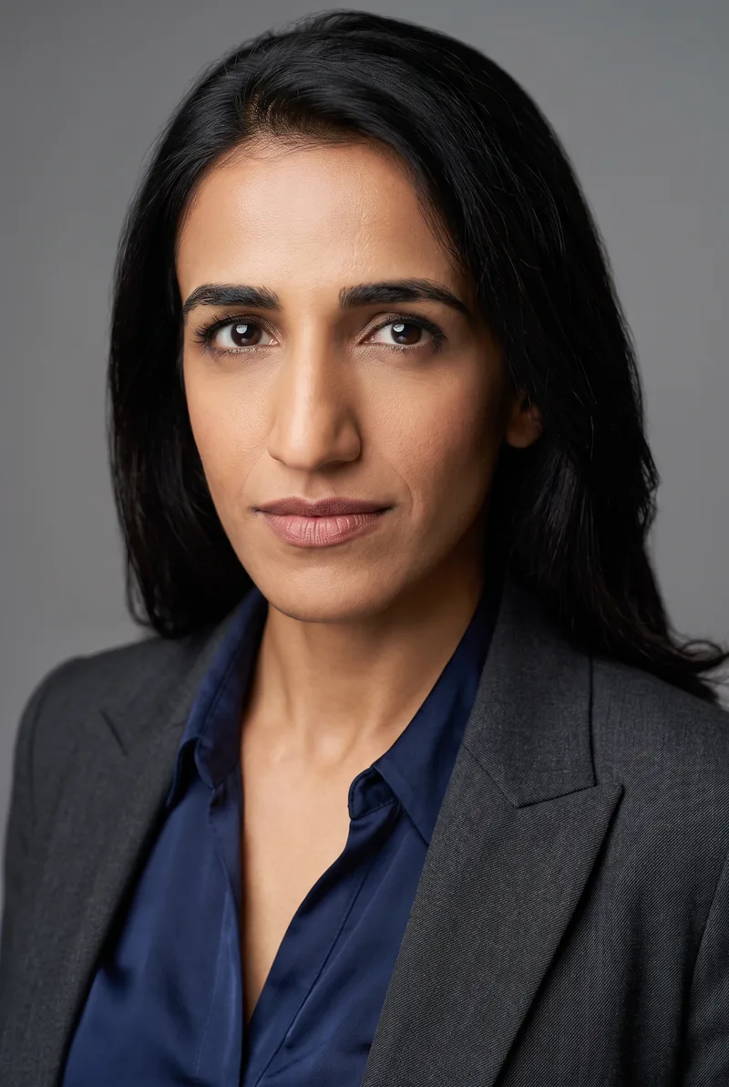 AI-generated portrait of Dr Ayesha Khanna, keynote speaker