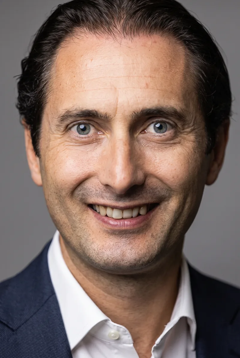 AI-generated portrait of Dr Mark van Rijmenam, keynote speaker