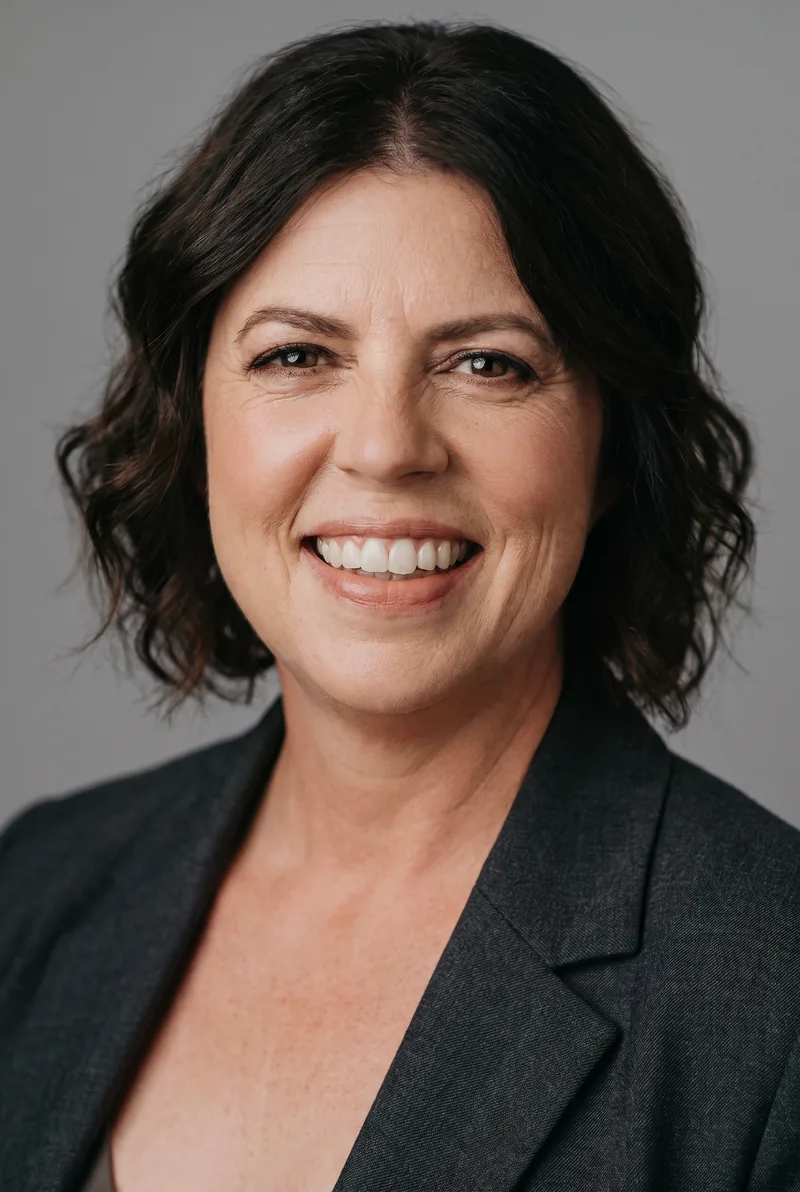 AI-generated portrait of Dr Rebecca Ray, keynote speaker