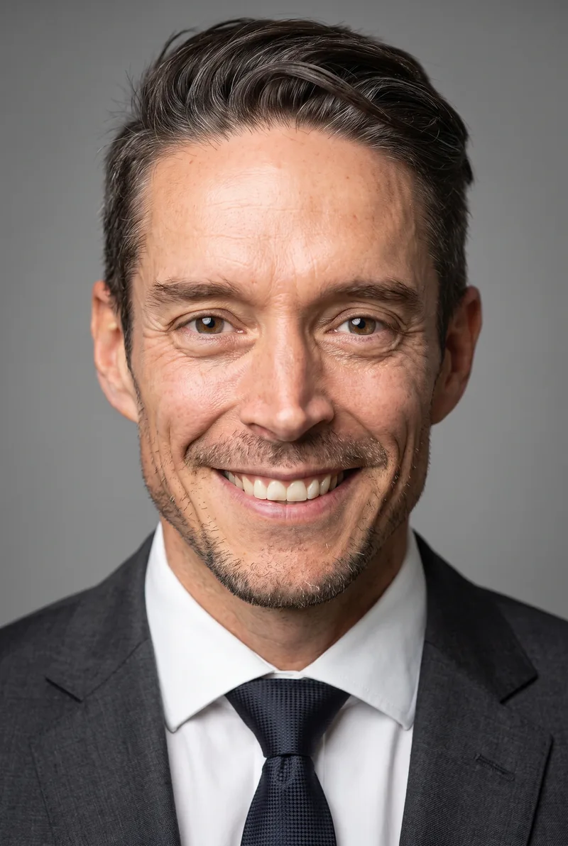 AI-generated portrait of Dr Richard Chambers, keynote speaker