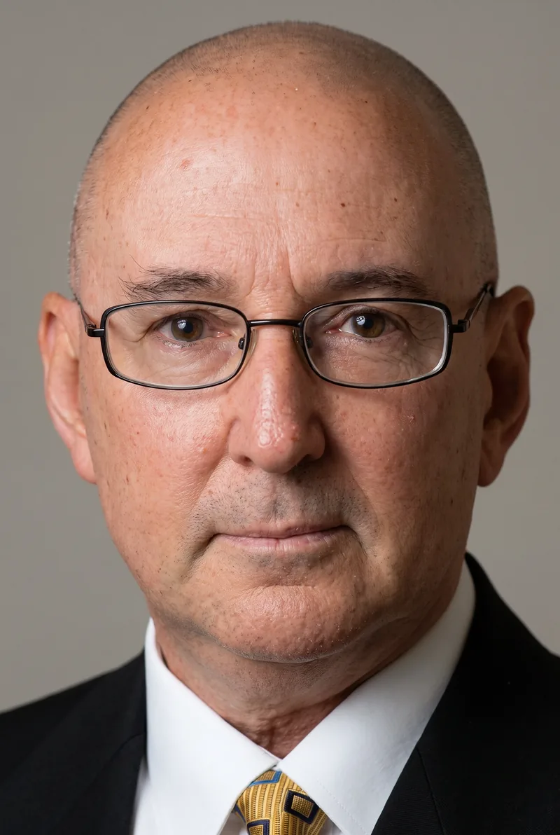 AI-generated portrait of Dr Ross Honeywill, keynote speaker