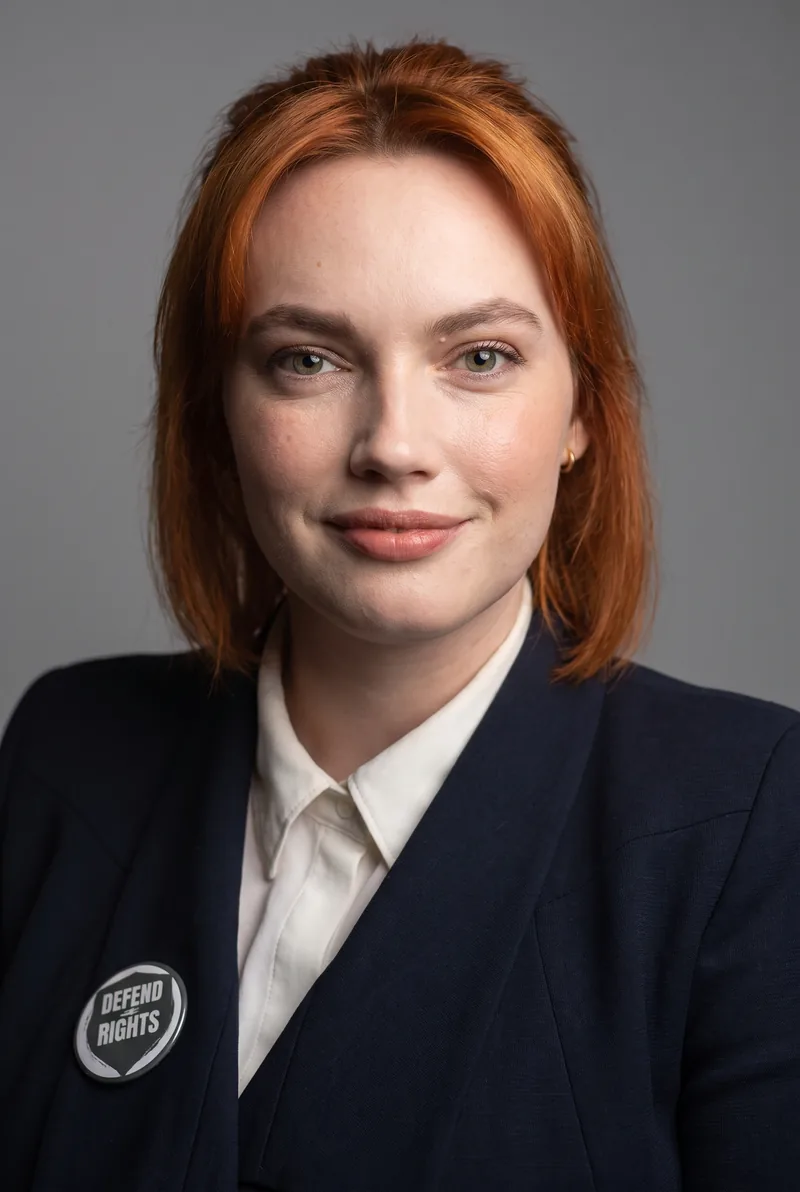 AI-generated portrait of Elly Desmarchelier, keynote speaker