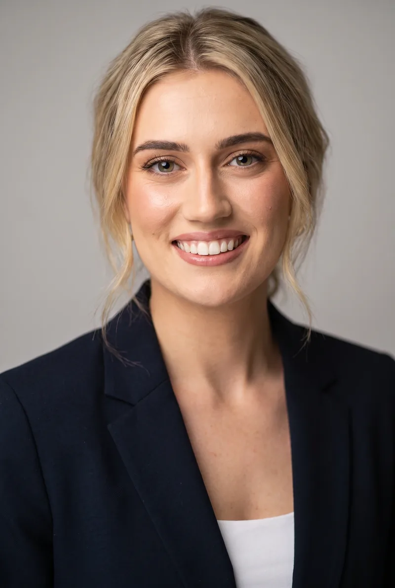 AI-generated portrait of Emily Joy, keynote speaker