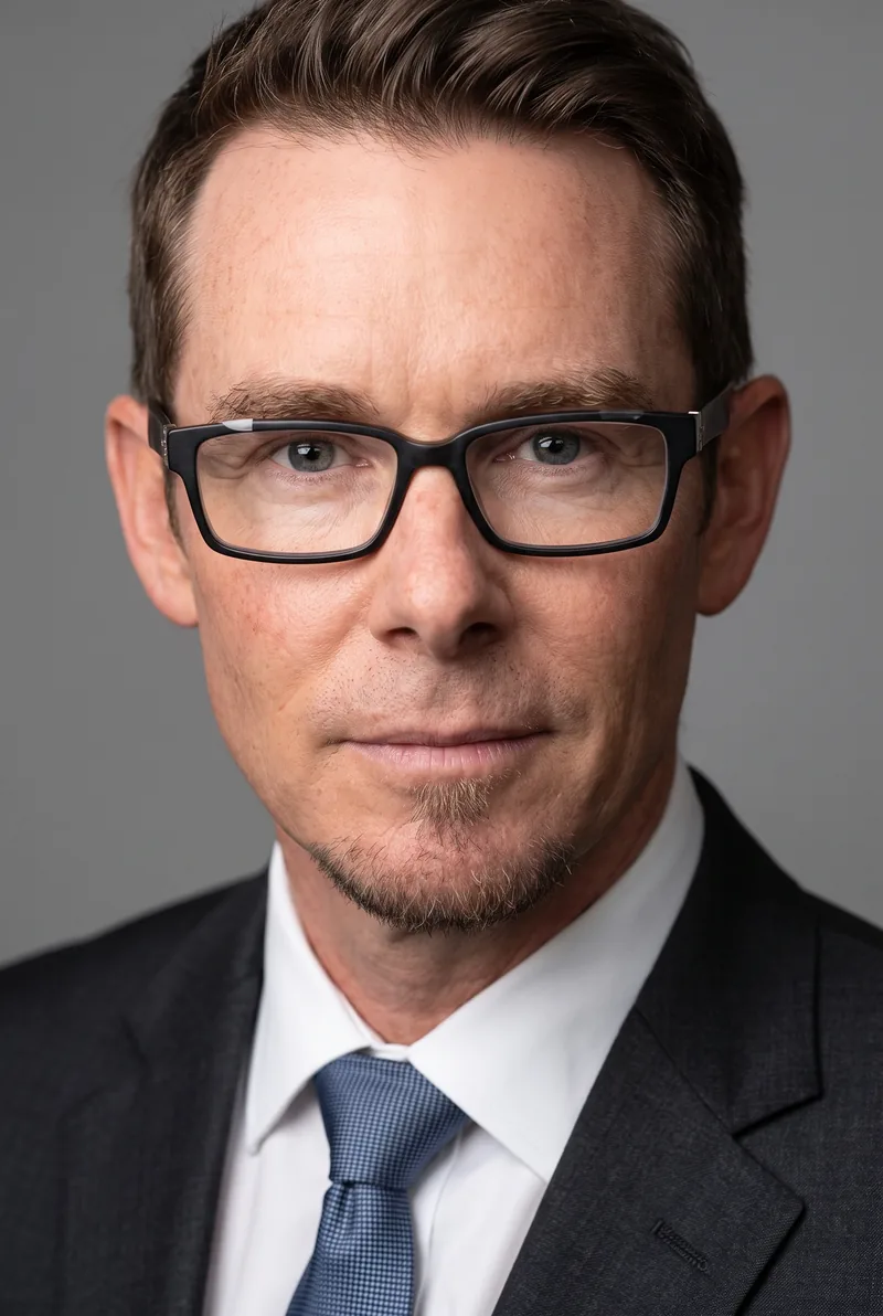 AI-generated portrait of Erik Wahl, keynote speaker
