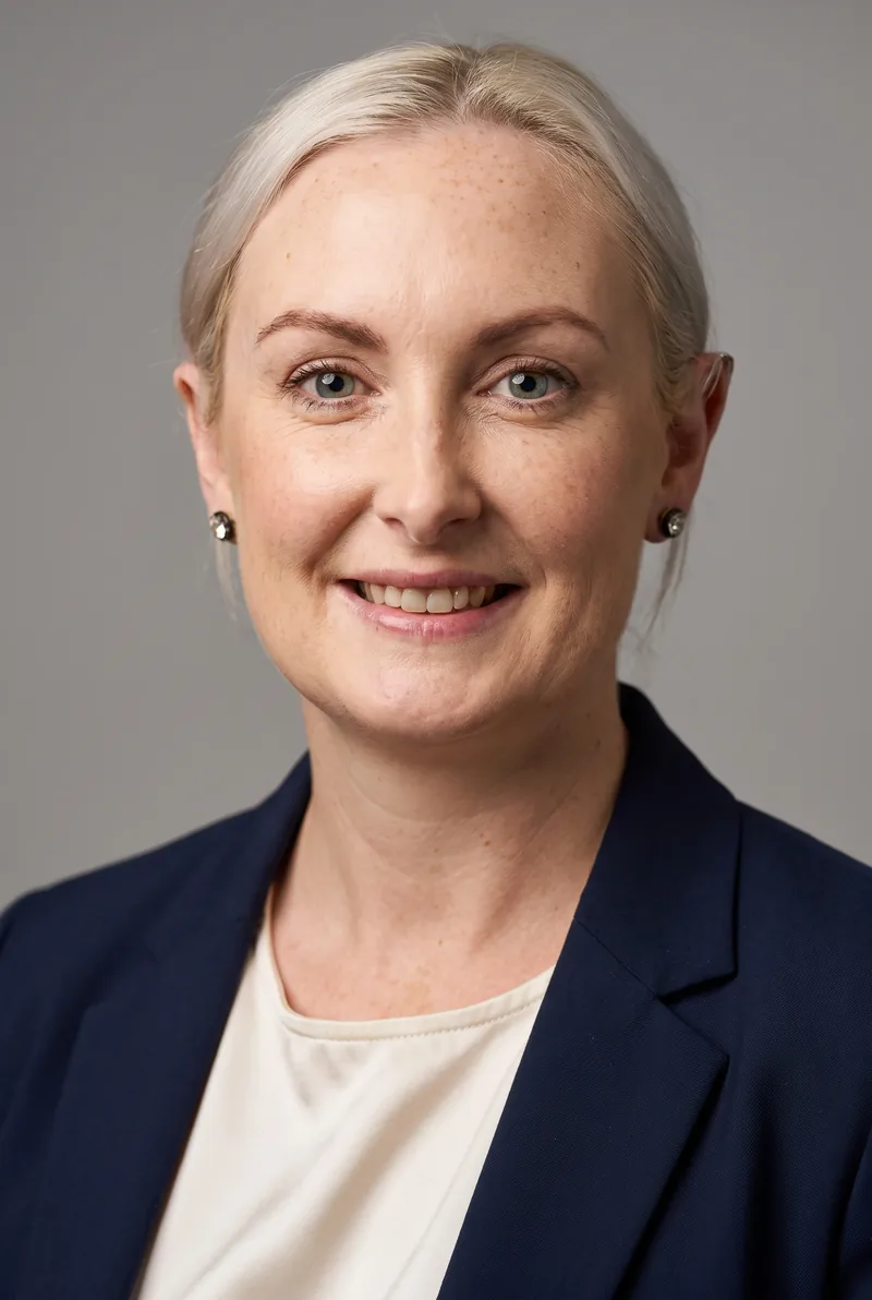 AI-generated portrait of Fleur McIntyre, keynote speaker