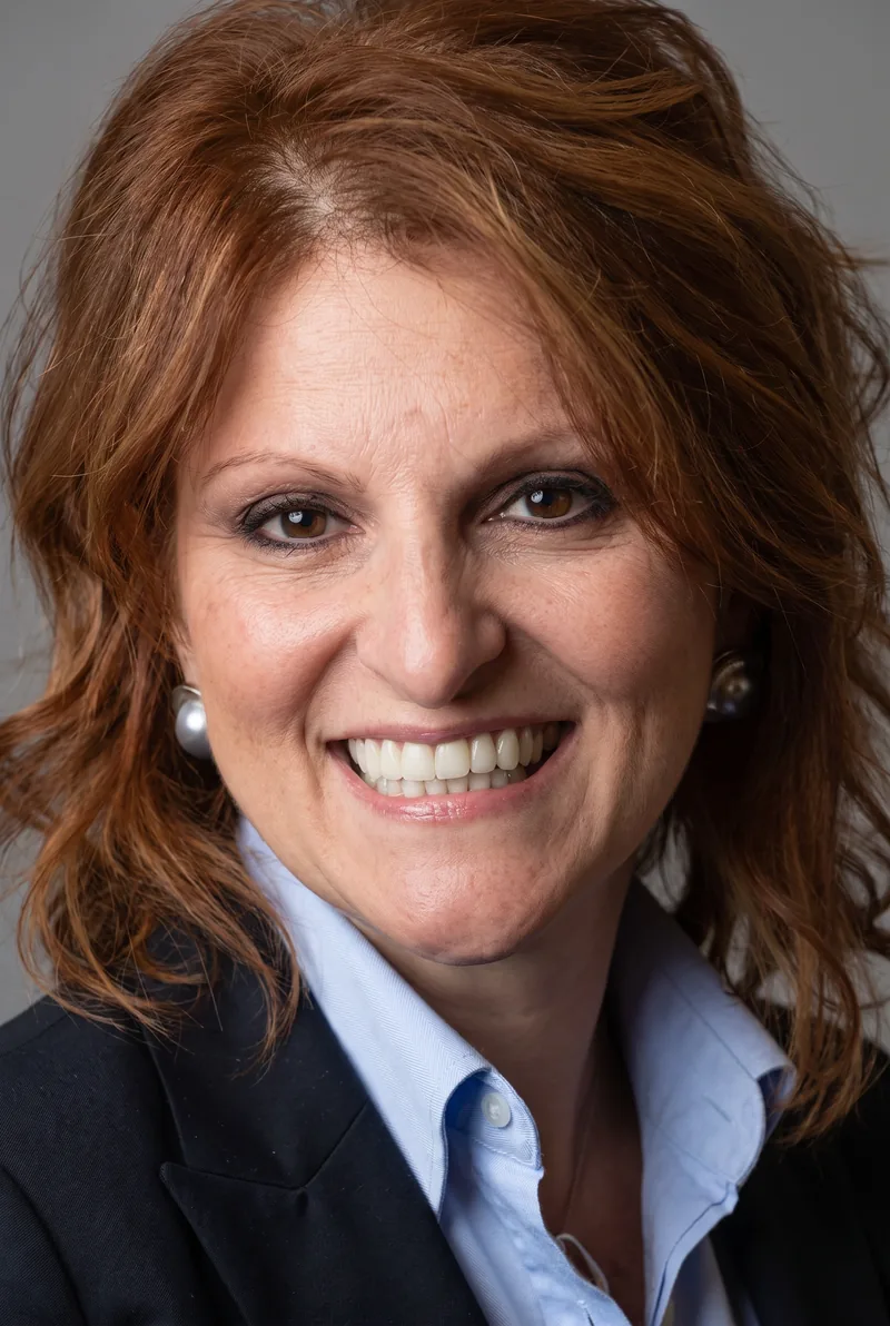 AI-generated portrait of Freda Miriklis, keynote speaker